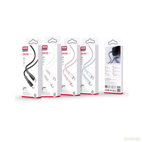 XO kabel NB-Q226A USB-C - Lightning 1m 27W różowy