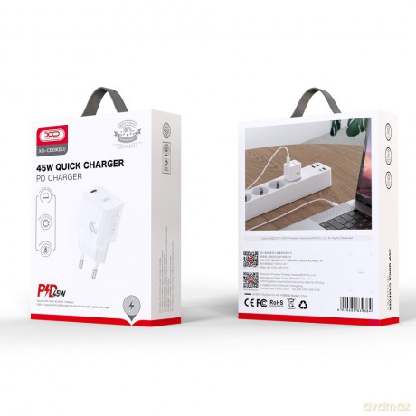 XO ładowarka sieciowa CE09 PD 45W 1x USB-C biała
