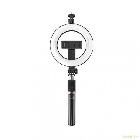 XO selfie stick Bluetooth tripod SS12 czarny 95cm z lampą LED
