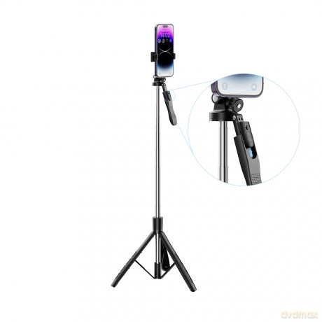 XO selfie stick Bluetooth tripod SS15 czarny 180cm