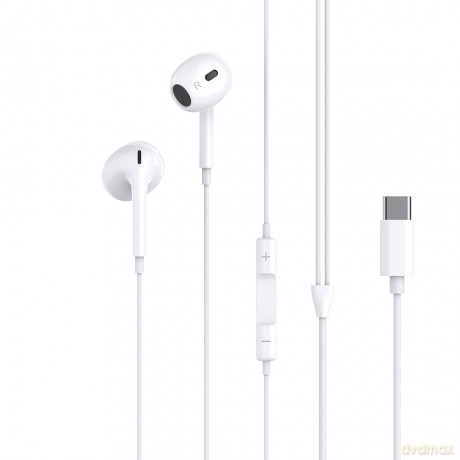 XO słuchawki przewodowe EP74 USB-C dokanałowe biała