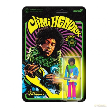 Jimi Hendrix: Jimi Hendrix Reaction Figures - Jimi Hendrix Blacklight (Are You Experienced)