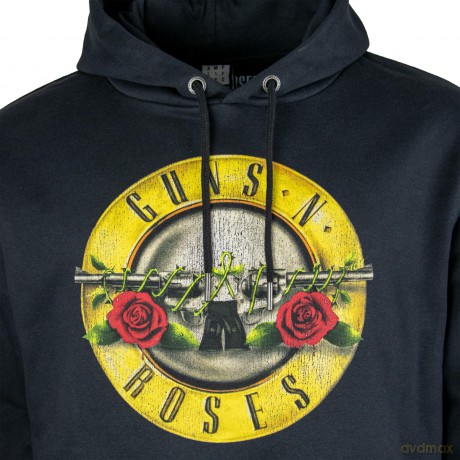 Guns N Roses: Guns N Roses Drum Amplified Vintage Black Medium Hoodie Sweatshirt