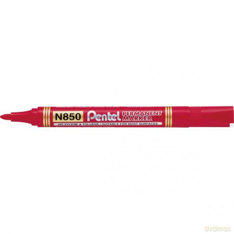 Marker permenentny z okrągłą końcówka N850 czerwony 12 szt.