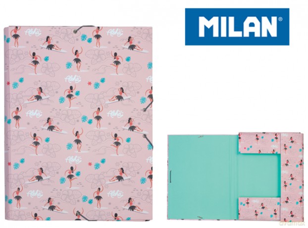 Teczka A4 Milan w twardej oprawie z gumą hula