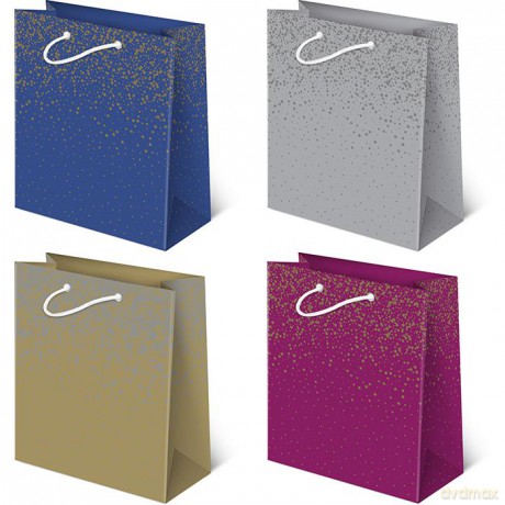 Torebki ozdobne XL S-44 Metalic mini stars 10 sztuk