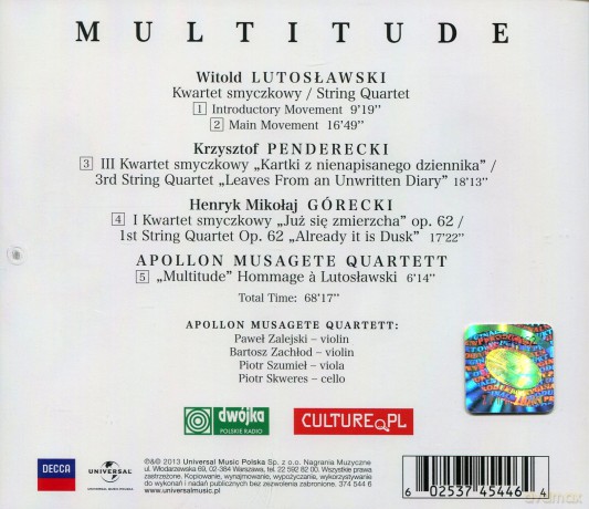 Apollon Musagete Quartett: Multitude [CD]