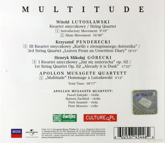 Apollon Musagete Quartett: Multitude [CD]
