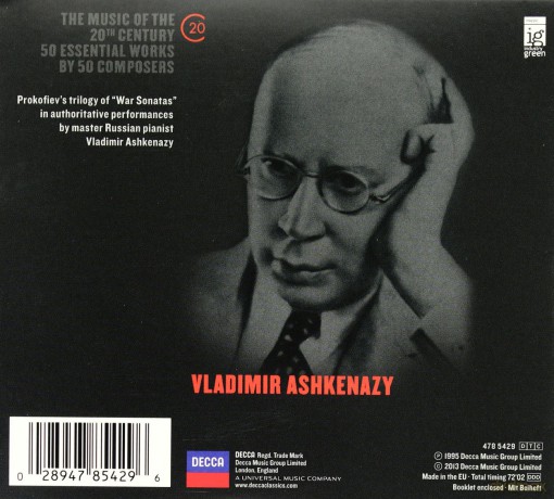 Vladimir Ashkenazy: Prokofiev:Piano Sonatas 6-8 (20C) [CD]