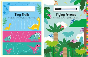 Dino Land Play-And-Wipe Activity Book - Make Believe Ideas [KSIĄŻKA]