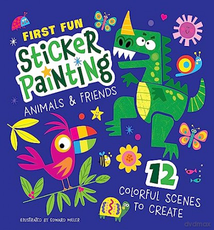 First Fun Sticker Painting Animals - Edward (Ill) Miller [KSIĄŻKA]