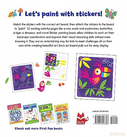 First Fun Sticker Painting Animals - Edward (Ill) Miller [KSIĄŻKA]