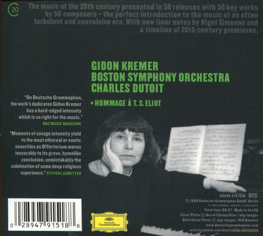 Gidon Kremer: Gubaidulina:Offertorium (20C) (ecopack) [CD]