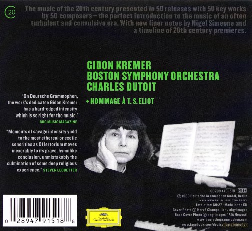 Gidon Kremer: Gubaidulina:Offertorium (20C) (ecopack) [CD]