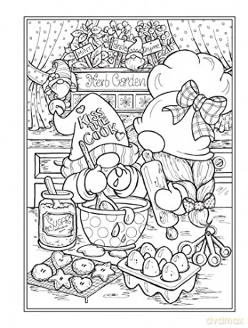 Gnome Sweet Gnome Coloring Book - Teresa Goodridge [KSIĄŻKA]