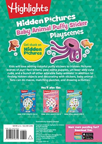 Baby Animal Hp Puffy Sticker - Highlights [KSIĄŻKA]