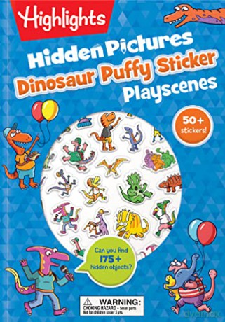 Dinosaur Puffy Sticker Playscenes - Highlights [KSIĄŻKA]