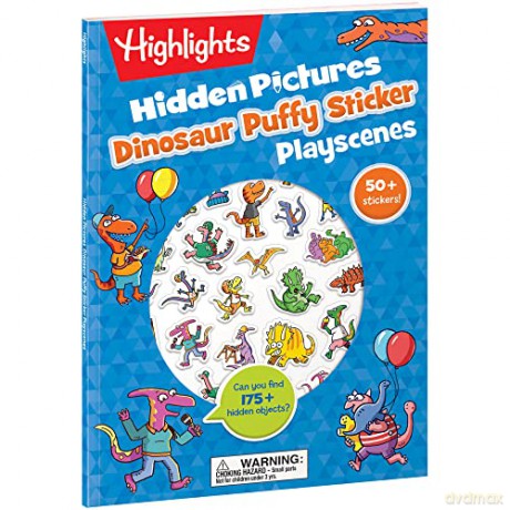 Dinosaur Puffy Sticker Playscenes - Highlights [KSIĄŻKA]