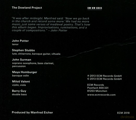 The Dowland Project: Night Sessions [CD]