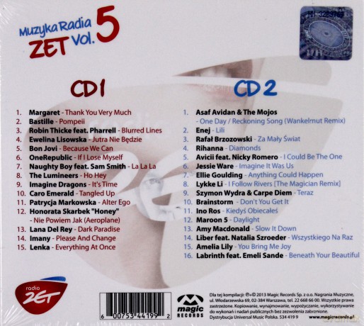 Muzyka Radia Zet Vol.5 (digipack) [2CD]