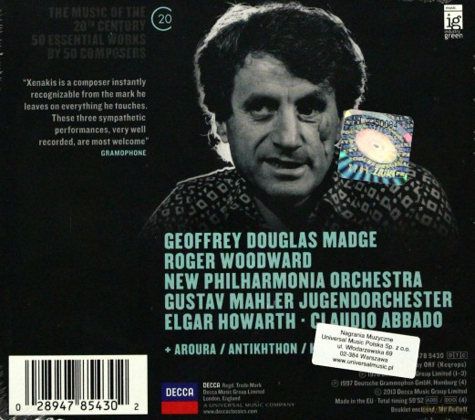 Xenakis: Synaphai (20C) (ecopack) [CD]