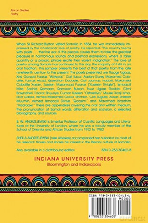 An Anthology Of Somali Poetry - B. W. Andrzejewski [KSIĄŻKA]