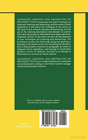 Automatic Indexing And Abstracting Of Do - Marie-Francin Moens [KSIĄŻKA]