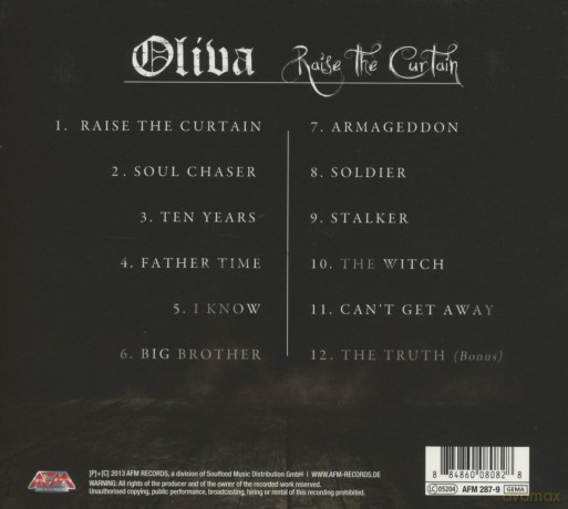 Oliva: Raise The Curtain Limited Edition (digipack) [CD]