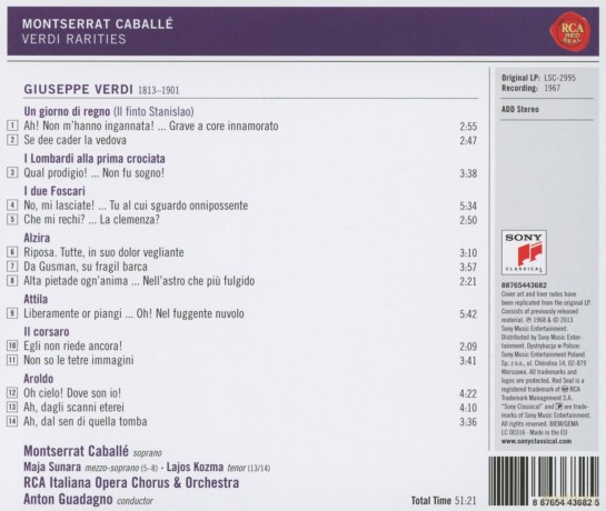 Montserrat Caballe: Verdi Rarities [CD]