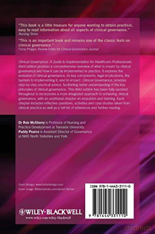 Clinical Governance 3rd Edition - Robert Mcsherry [KSIĄŻKA]
