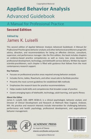Applied Behavior Analysis Advanced Guide - James K. Luiselli [KSIĄŻKA]