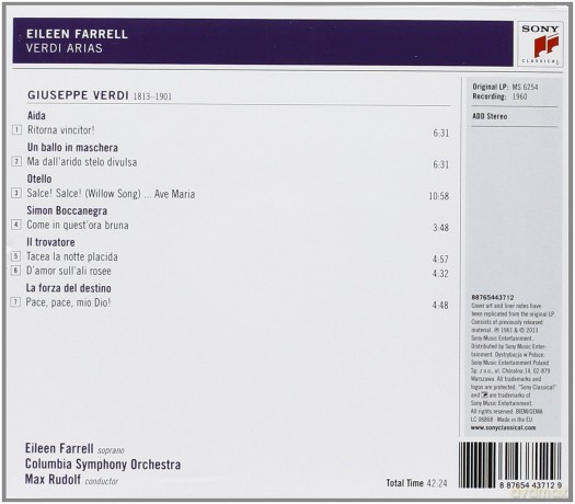 Eileen Farrell: Verdi Arias [CD]
