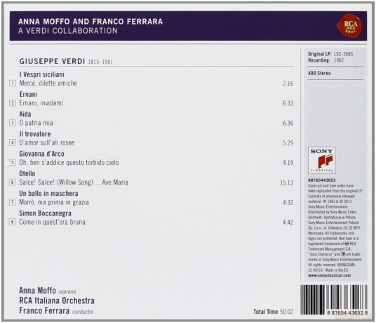 Anna Moffo: A Verdi Collaboration [CD]