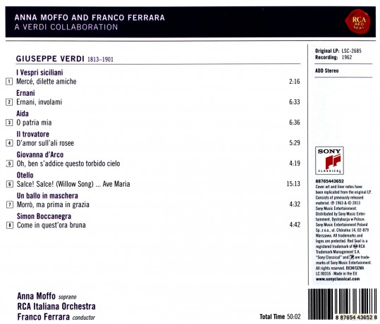 Anna Moffo: A Verdi Collaboration [CD]