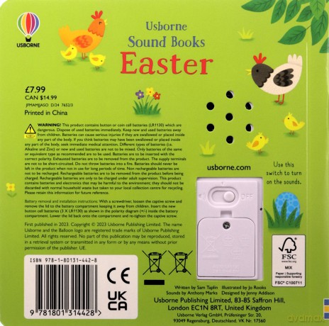 Easter Bunny Sound Book - Sam Taplin [KSIĄŻKA]