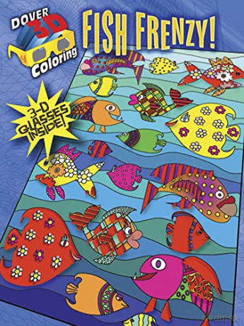 Fish Frenzy 3d Colouring Book - Robin J Baker [KSIĄŻKA]