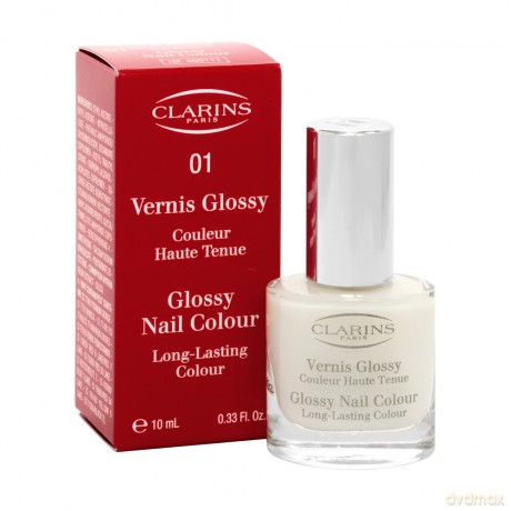 Clarins Glossy Nail Color 01 Soft White 10ml (Lakier do paznokci) [KOSMETYKI]