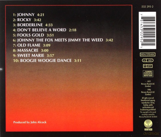 Thin Lizzy: Johnny The Fox [CD]