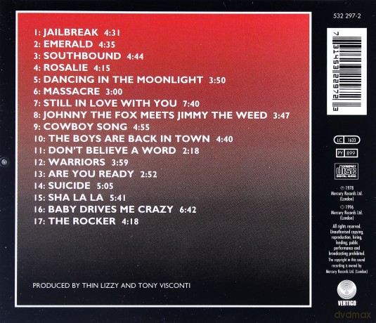 Thin Lizzy: Live And Dangerous [CD]