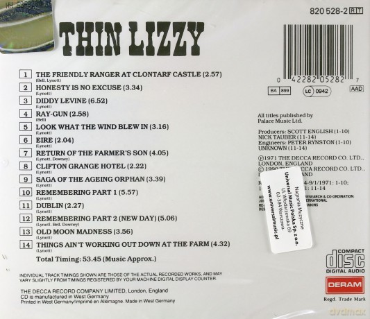 Thin Lizzy: Thin Lizzy [CD]