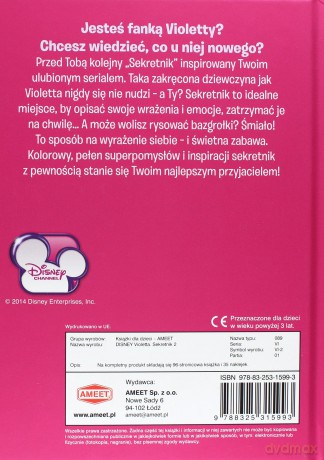 Violetta Sekretnik 2 (wyd. 2014) (Disney) [KSIĄŻKA]