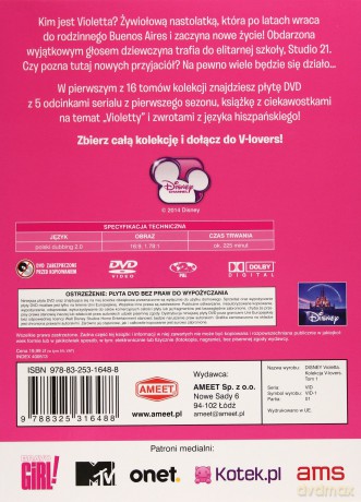 Violetta Kolekcja V-lovers Tom 1 odcinki 1-5 [KSIĄŻKA]+[DVD]