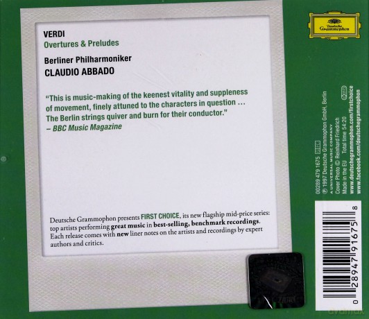 Claudio Abbado: Verdi: Ouvertures (First Choice) [CD]