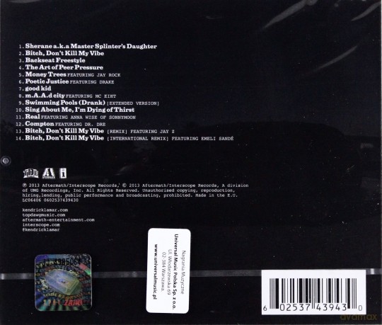 Kendrick Lamar: Good Kid, M.A.A.D City (Remixes) [CD]