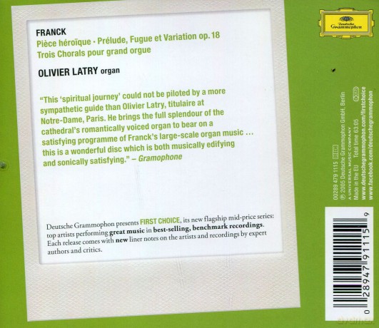 Olivier Latry: In Spiritum (First Choice) [CD]