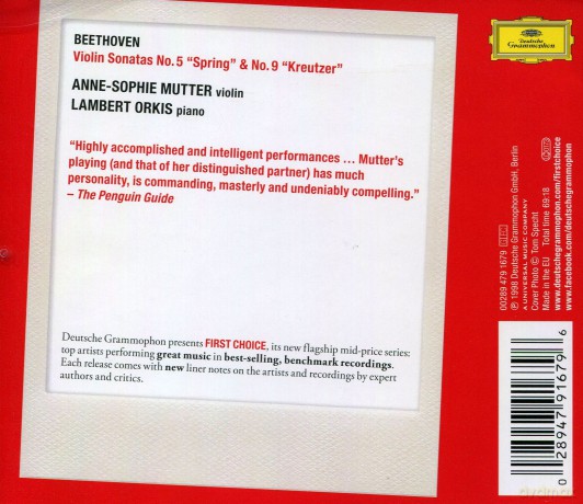 Anne Sophie Mutter: Beethoven Sonatas (First Choice) [CD]