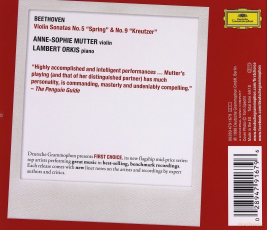 Anne Sophie Mutter: Beethoven Sonatas (First Choice) [CD]
