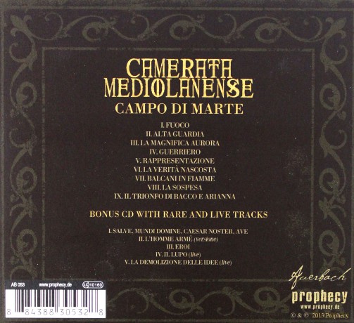 Camerata Mediolanense: Campo Di Marte (digipack) [2CD]