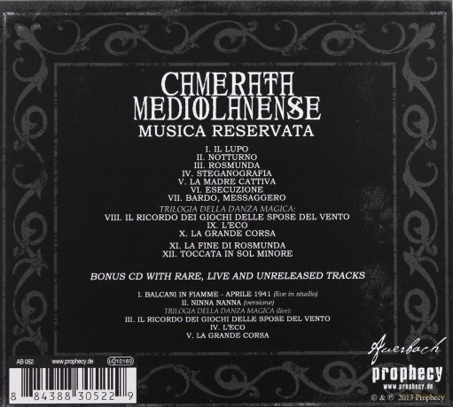 Camerata Mediolanense: Musica Reservata (digipack) [2CD]