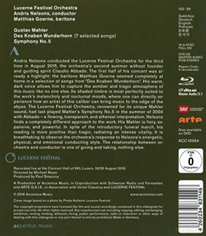 Gustav Mahler (1860-1911): Symphonie Nr.5 [Blu-Ray]